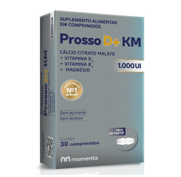 Suplemento Alimentar Prosso D+ Km 2000UI com 30 Comprimidos